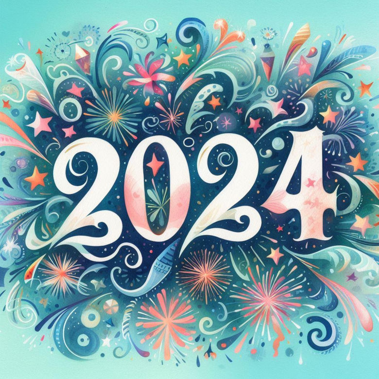 Kartki noworoczne na 2024 r.