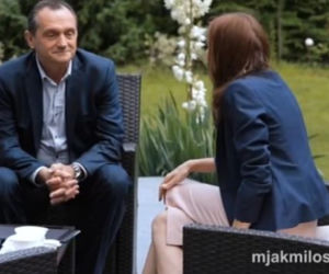 M jak miłość. Monika (Anna Wendzikowska), Górecki (Wojciech Wysocki)