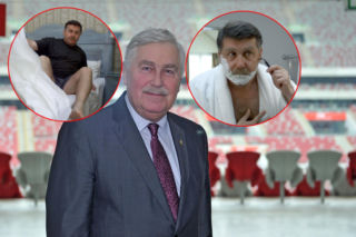 Jerzy Engel najpierw gramoli się spod kołdry, a potem się goli. Białe kruki z naszego zdjęciowego archiwum to hit! Niewiarygodna metamorfoza