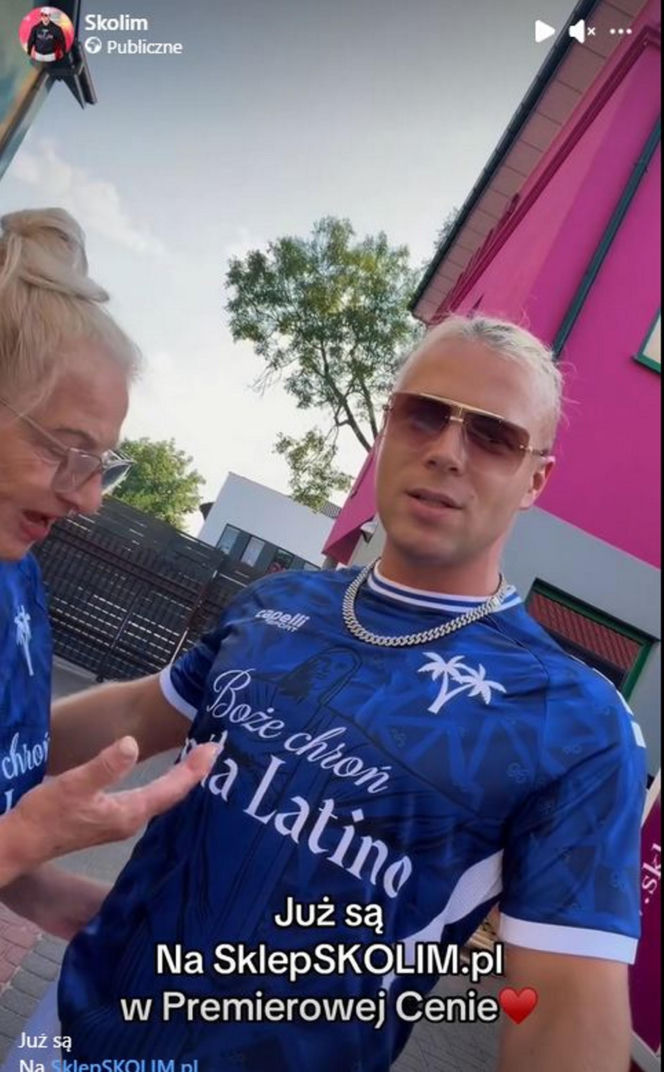 Król Latino, Skolim, wypuścił do sprzedaży koszulkę "Boże Chroń Króla Latino"