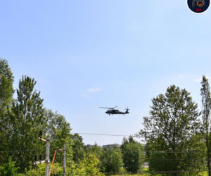 Black Hawk lądował w zajezdni na Woli 