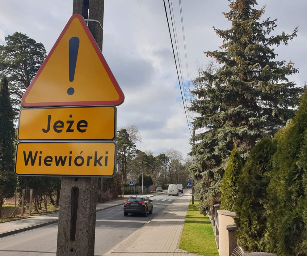 Pomarańczowe znaki ostrzegające