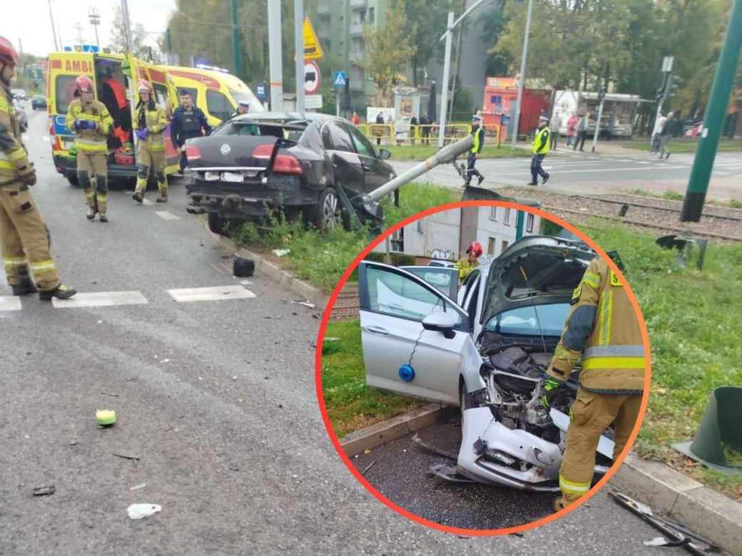 Zderzenie dwóch aut w Bytomiu