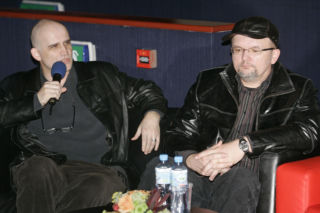 Producent Rancza Maciej Strzembosz i reżyser Wojciech Adamczyk