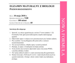 Matura 2018 z biologii. Poziom rozszerzony - arkusze CKE