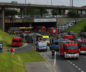 Wypadek autobusu w Warszawie
