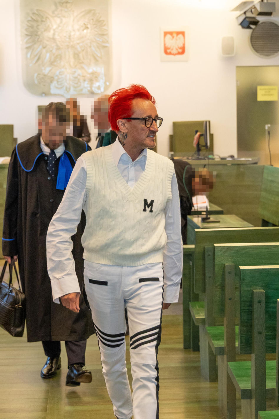 Michał Wiśniewski w sądzie. Nie miał czasu, żeby się przebrać