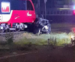 Wypadek na przejeździe kolejowym na Olszynka Grochowska