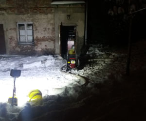 Pożar mieszkania na Wybickiego w Grudziądzu