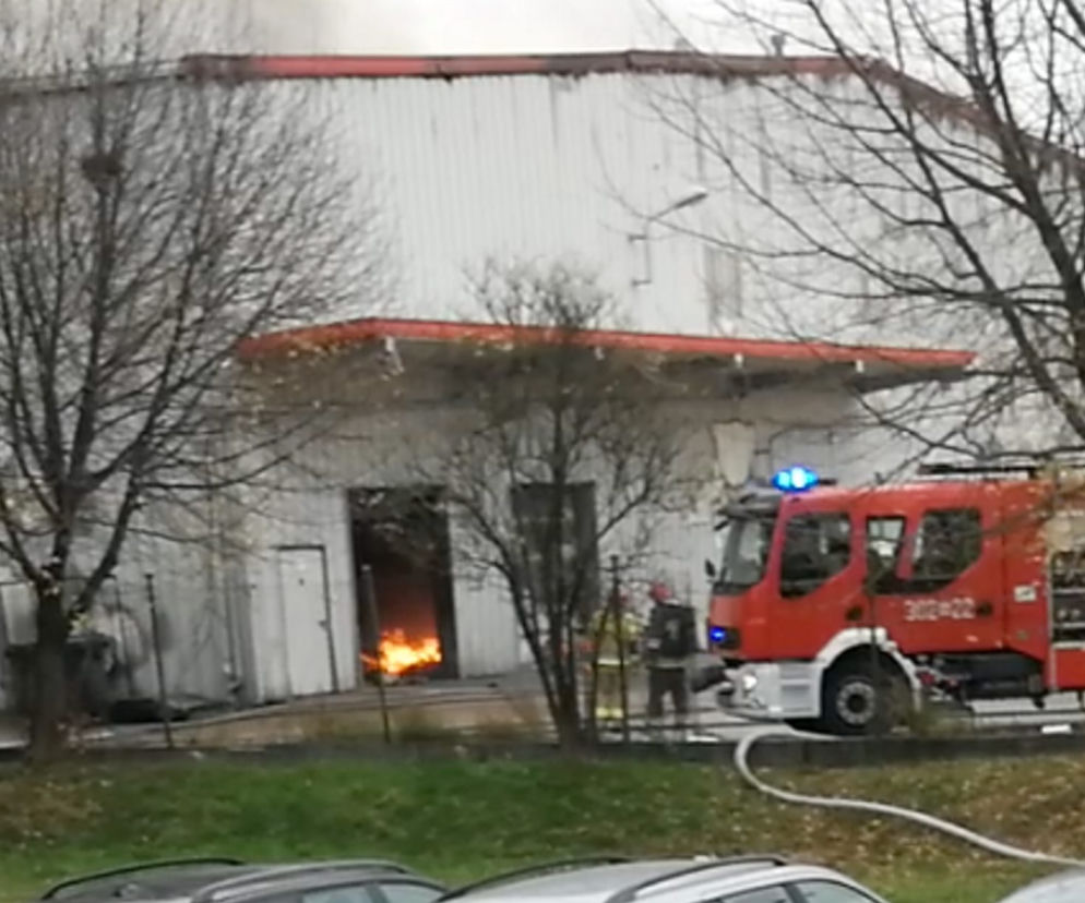 Pożar hali przy Krakowiaków