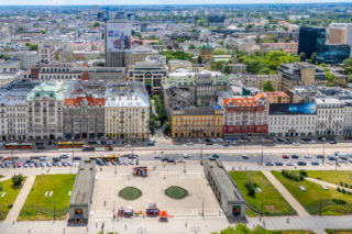 Remont torowiska tramwajowego w Alejach Jerozolimskich w Warszawie