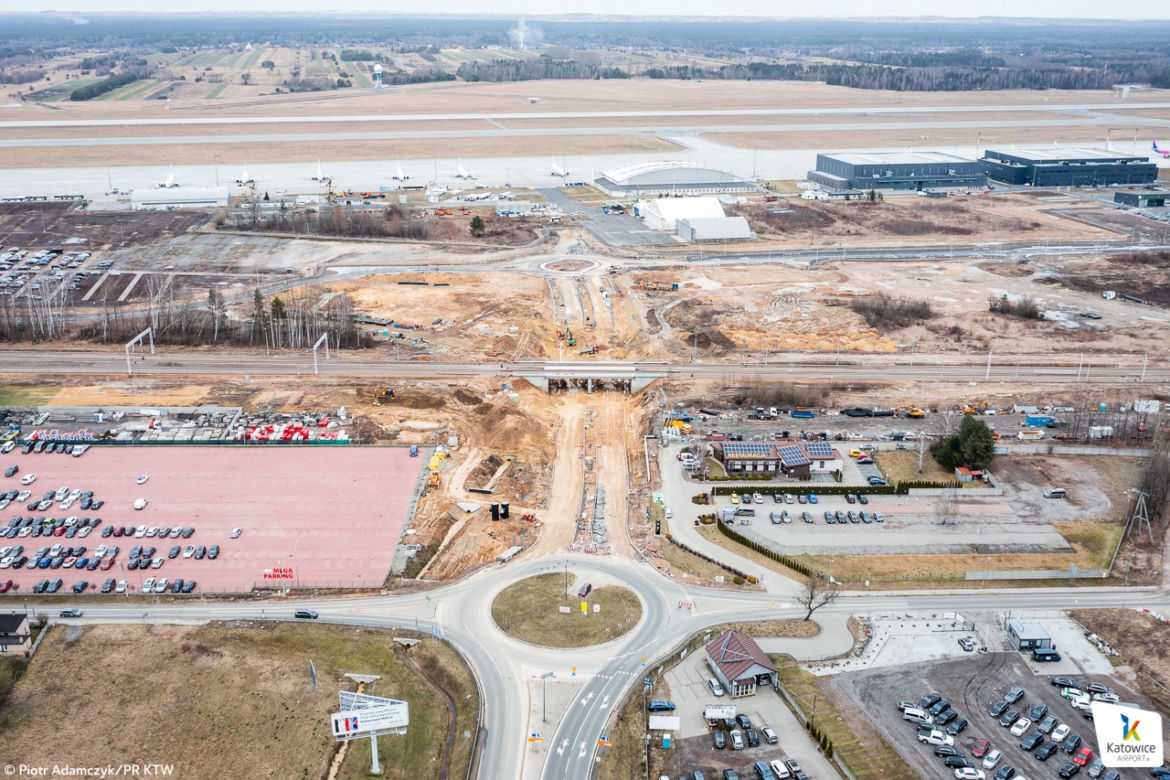 Budowa dróg do lotniska Katowice Airport w Pyrzowicach