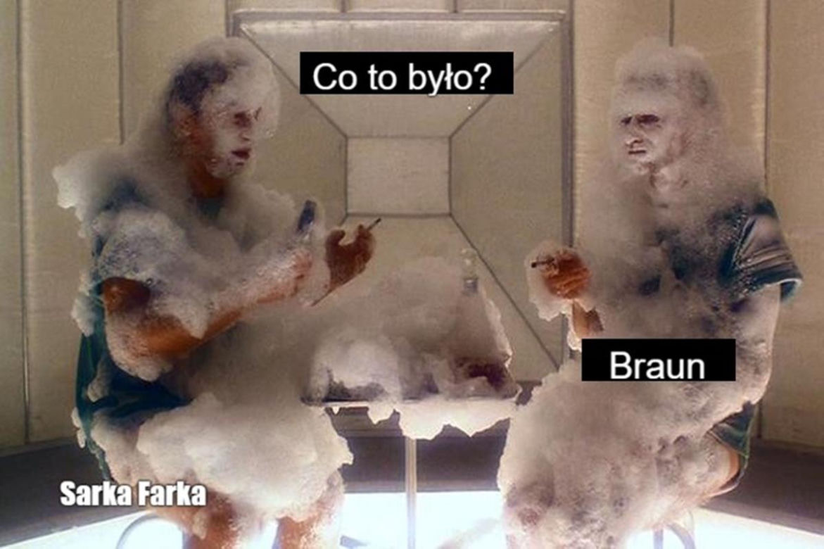 Grzegorz Braun z gaśnicą w Sejmie