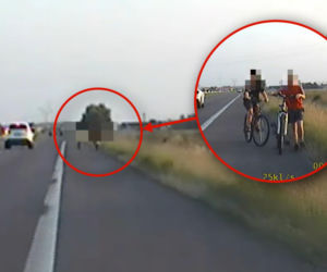 Dwaj chłopcy na rowerach na ekspresówce! Kierowcy przecierali oczy ze zdumienia