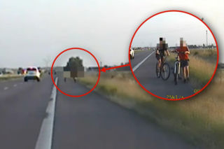 Przerażeni kierowcy łapali za telefony i dzwonili na 112. Dzieci na rowerach jechały pod prąd trasą S17