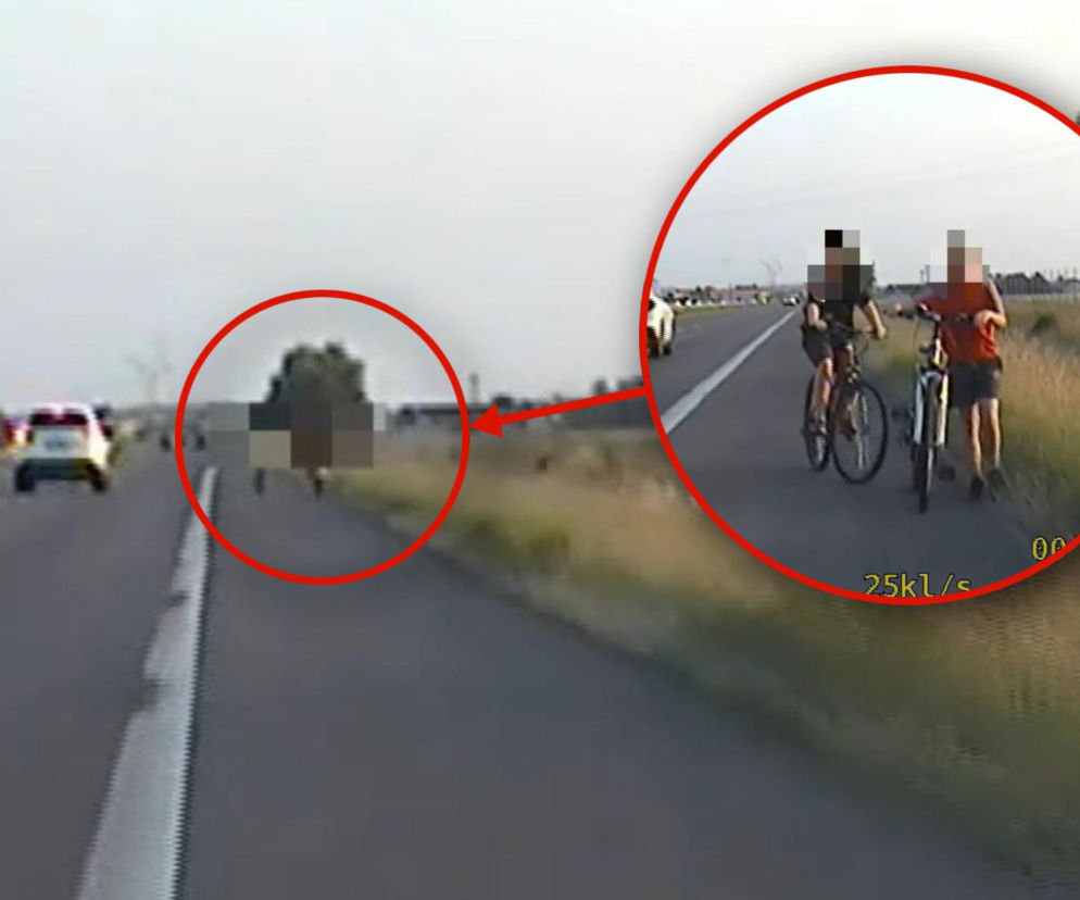 Przerażeni kierowcy łapali za telefony i dzwonili na 112. Dzieci na rowerach jechały pod prąd trasą S17