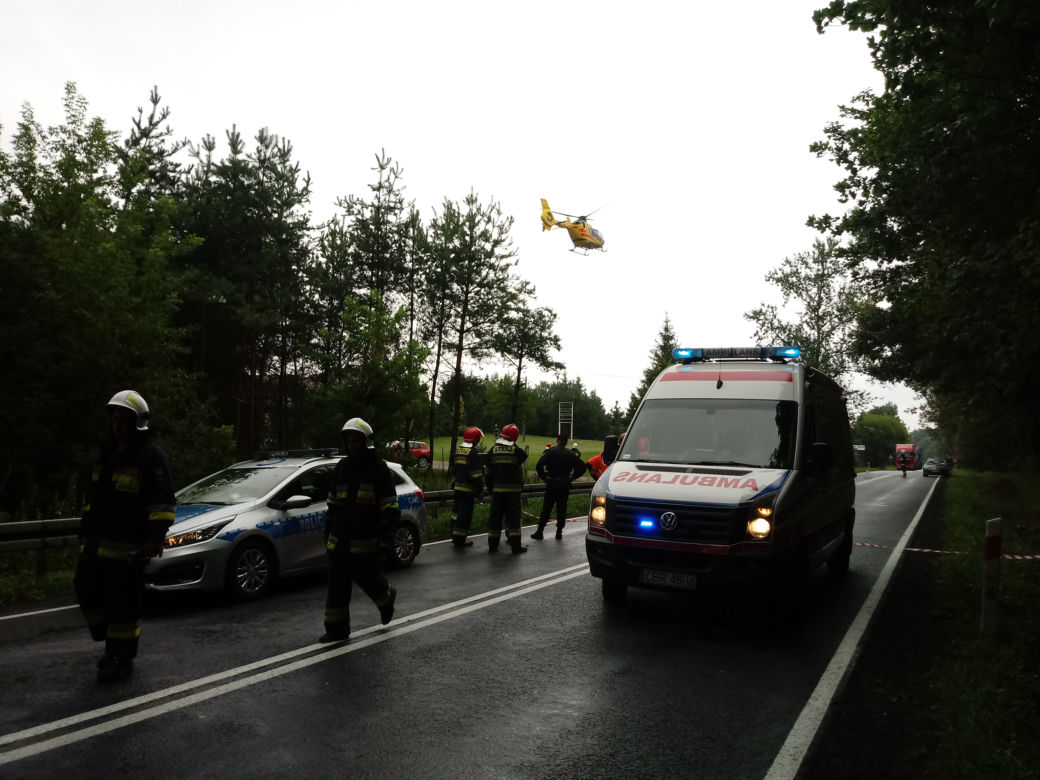 Śmiertelny wypadek na krajowej 15