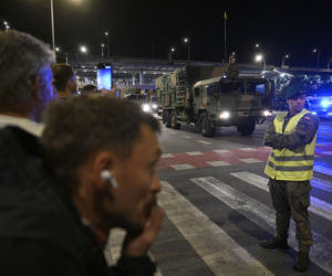 Nocna próba defilady wojskowej w Warszawie