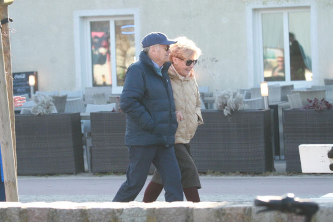 Stefan Friedmann z żoną na spacerze