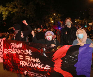 Protestujący odwiedzili siedzibę PiS przy Nowogrodzkiej