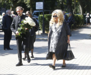 Magda Gessler na pogrzebie byłego męża
