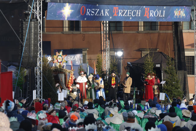 Karol i Marta Nawroccy na Orszaku Trzech Króli