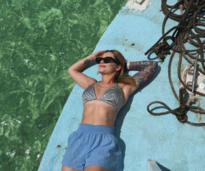 Ewelina Lisowska podgrzewa się w jacuzzi