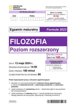  Matura 2026: filozofia 8.05.2026. Gotowe odpowiedzi i ARKUSZE CKE z filozofii 2026. Zobacz, czy zdałeś! [NOWA I STARA FORMUŁA]