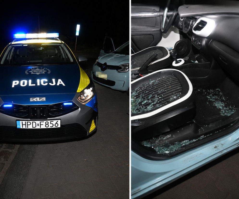 15-latek wymiotował na środku drogi. Policjantki musiały wybić szybę w aucie