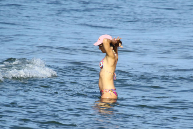 Anna Czartoryska-Niemczycka na plaży