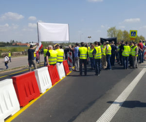 Węzeł Porosły. Przedsiębiorcy blokowali S8. Chcą lepszego dojazdu do swoich firm