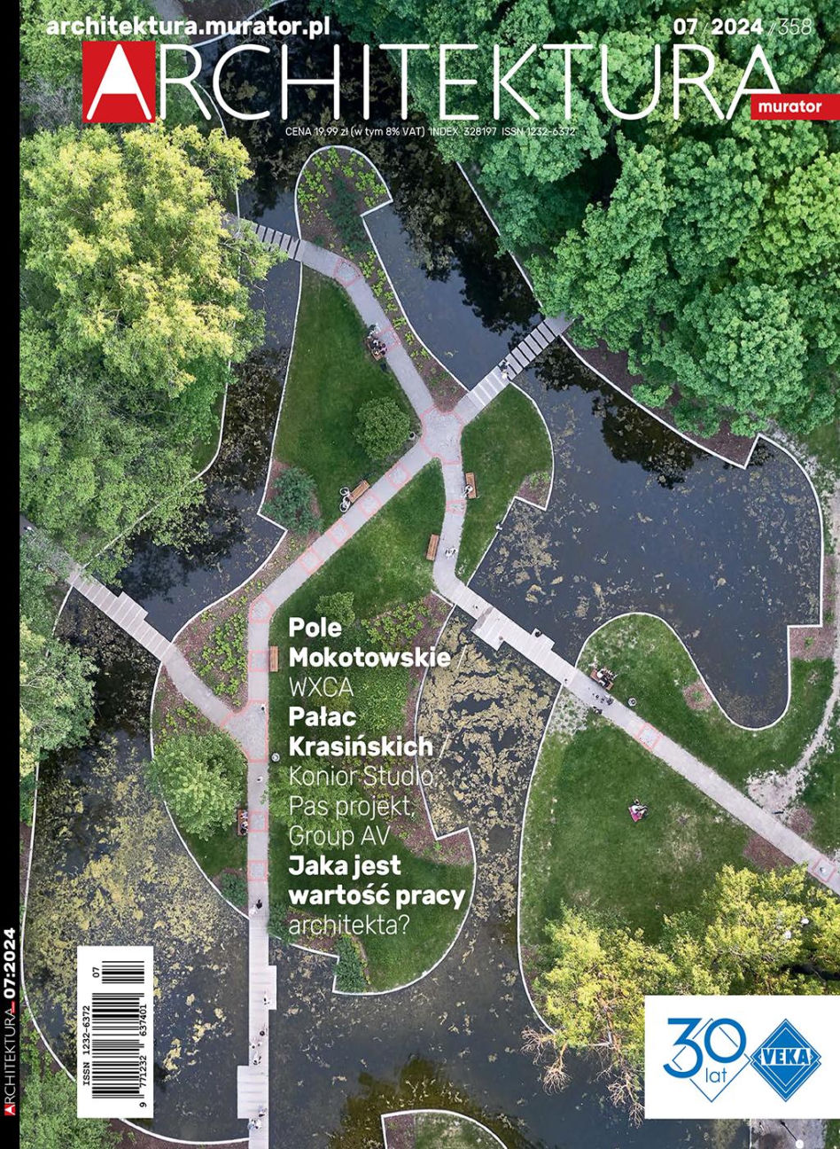 Okładka numeru 7/2024: Pole Mokotowskie, proj. WXCA