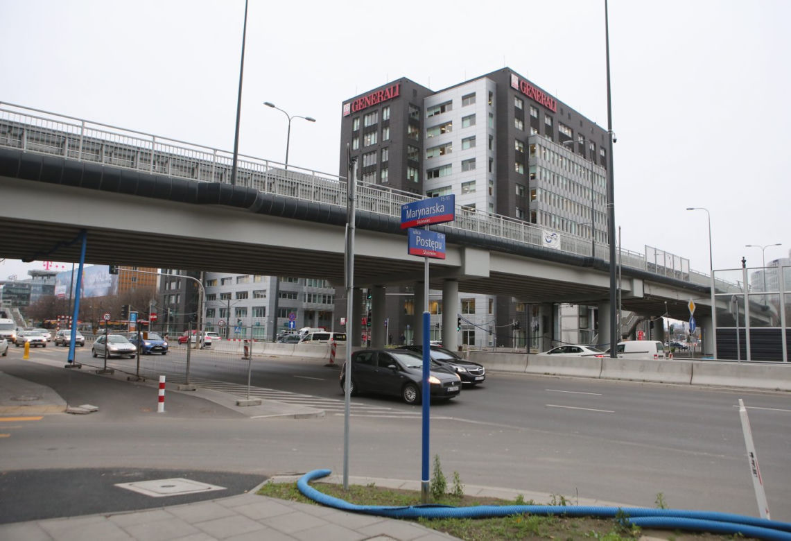 Otwierają wiadukt w ciągu Postępu nad Marynarską 