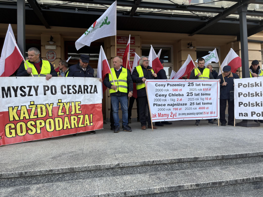 Protest rolników w Rzeszowie