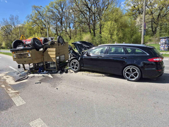Poważnie wyglądający wypadek w Świdniku