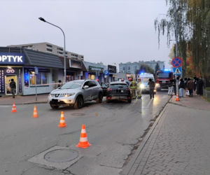 Cztery samochody zderzyły się na ul. Rynkowej w Siedlcach