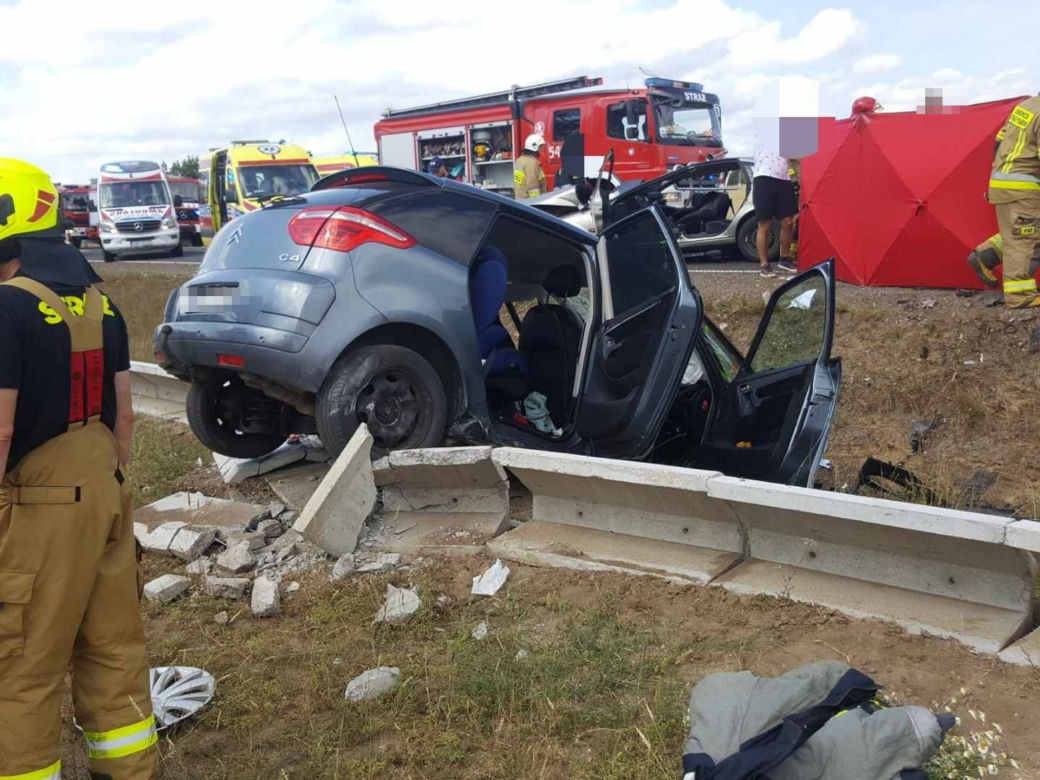 Wypadek w miejscowości Brzezie