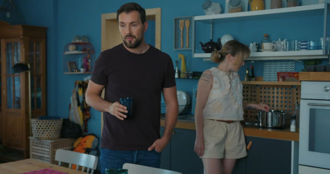 Barwy szczęścia odc. 3276. Marcin Kodur (Oskar Stoczyński), Renata (Anna Mrozowska)