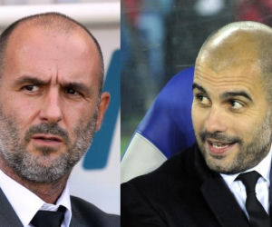 Michał Probierz i Pep Guardiola