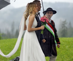 Aleksandra Adamczyk i Michał Żebrowski, suknia ślubna