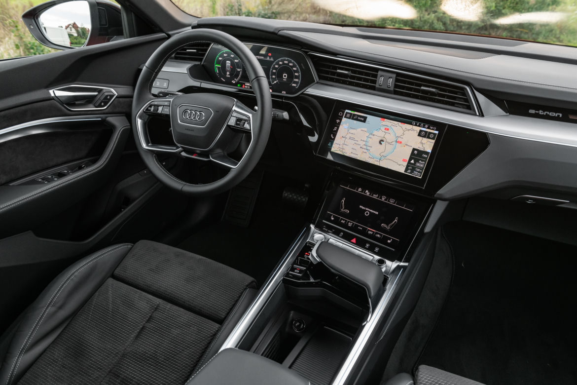 Wnętrze Audi e-tron Sportback 55 quattro S line