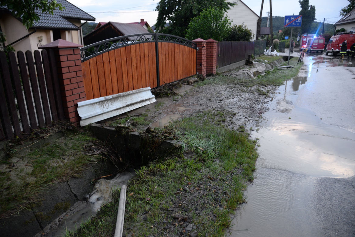 Potężne nawałnice znów zalały Małopolskę