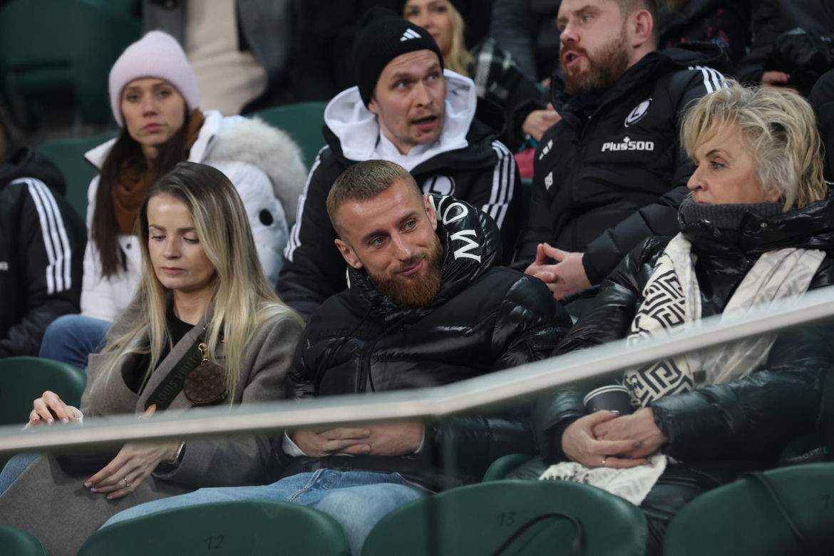 Rafał Augustyniak na meczu Legia - Jagiellonia