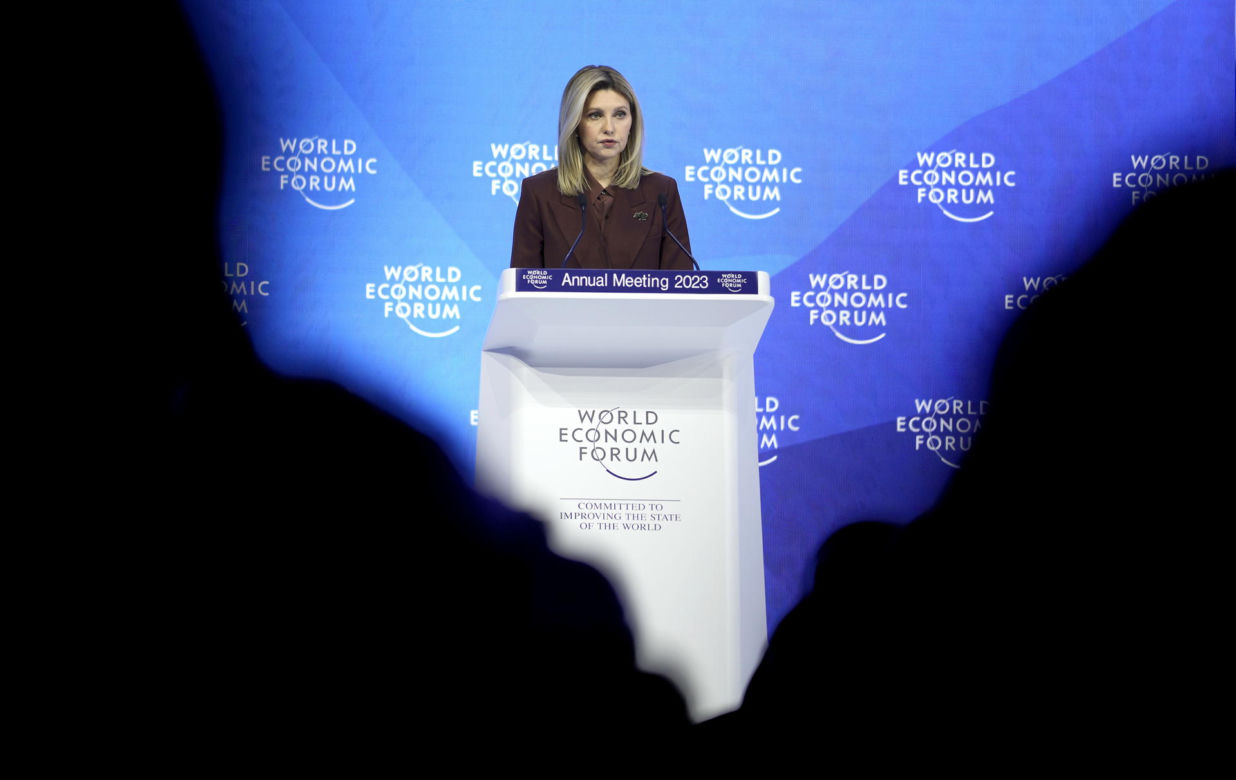 Ołena Zełenska w Davos ostrzega świat przed Rosją "Może spróbować rozszerzyć wojnę na inne kraje"