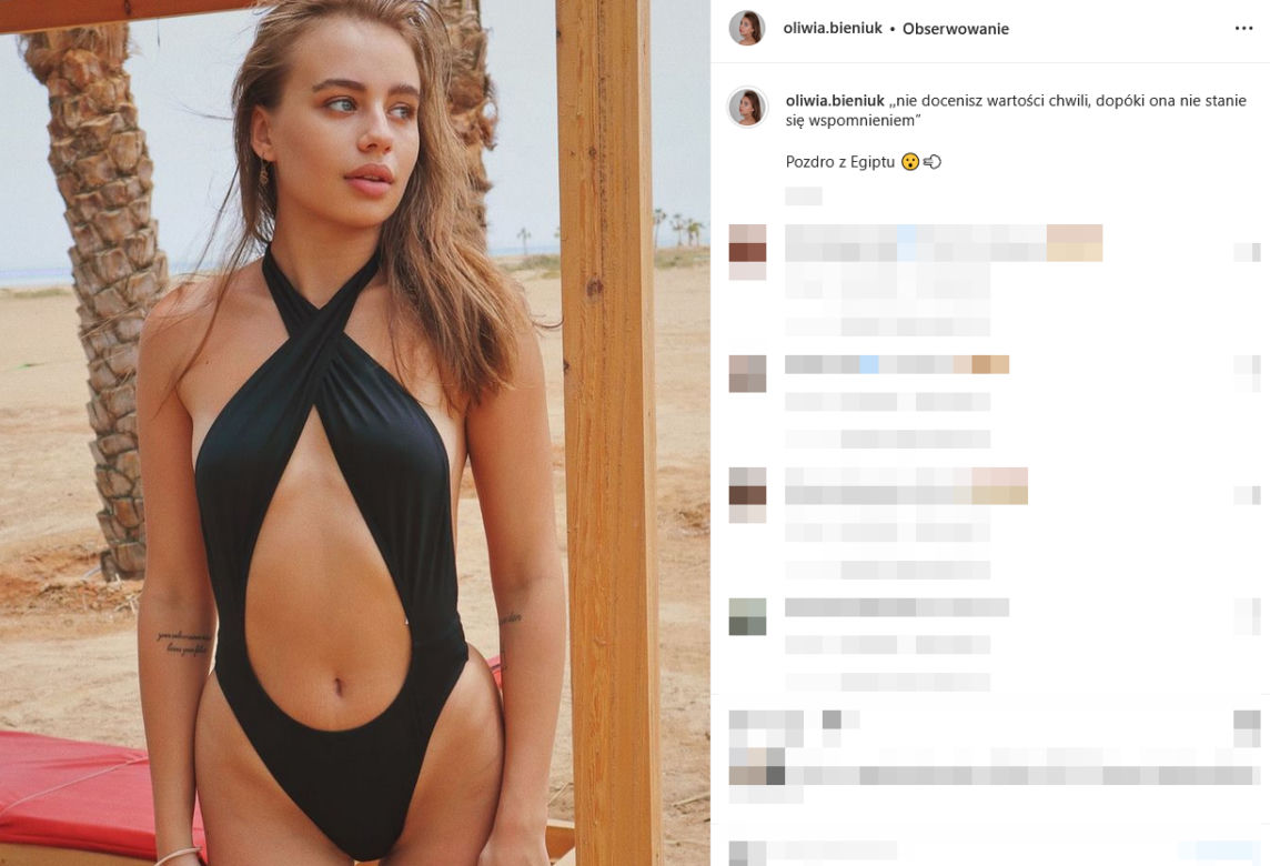 Oliwia Bieniuk córka Przybylskiej nago