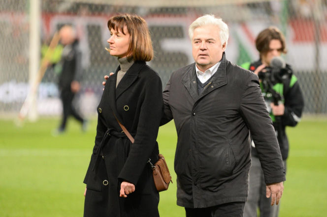 Legia - Zagłębie: Żona, brat i dzieci Jacka Magiery dziękują kibicom