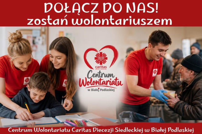 Caritas Diecezji Siedleckiej czeka na nowych wolontariuszy! Mogą zgłaszać się do Centrów Wolontariatu w Siedlcach lub Białej Podlaskiej
