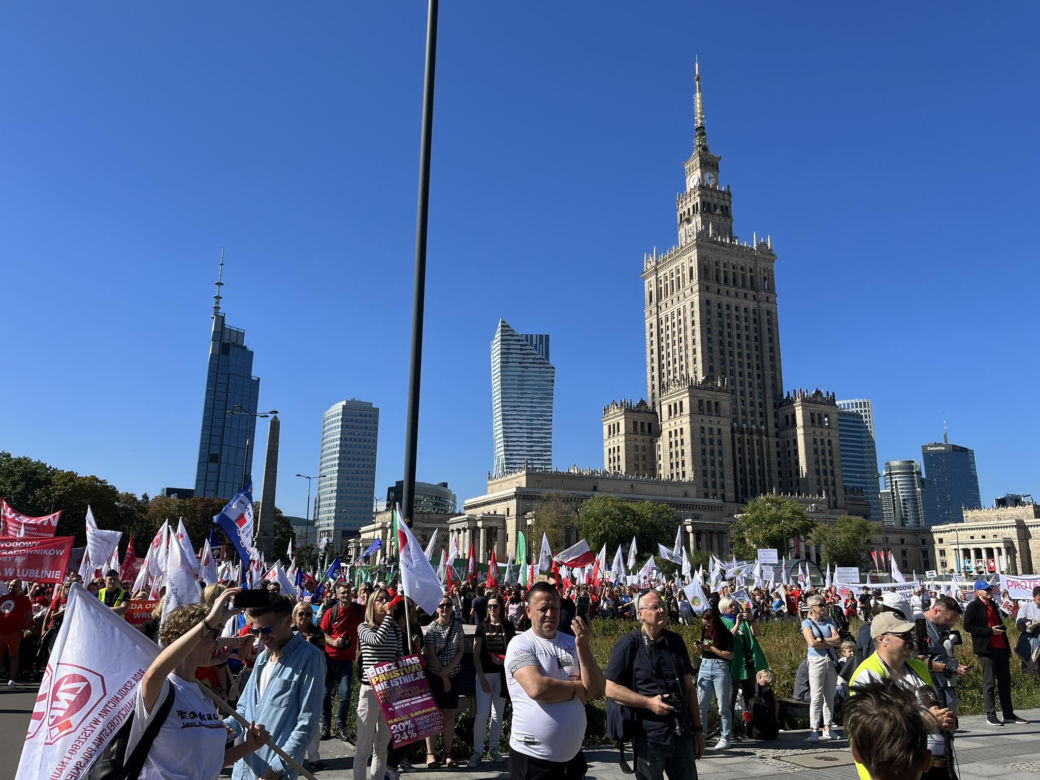 Marsz budżetówki w Warszawie