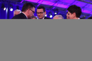  Zbigniew Ziobro , Jarosław Gowin , Mateusz Morawiecki , Jarosław Kaczyński , Beata Szydło