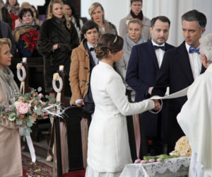 Pierwsza miłość. Kinga (Aleksandra Zienkiewicz), Artur (Łukasz Płoszajski), Marysia (Aneta Zając)